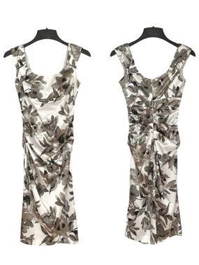 London Times Ruched Midi Dress